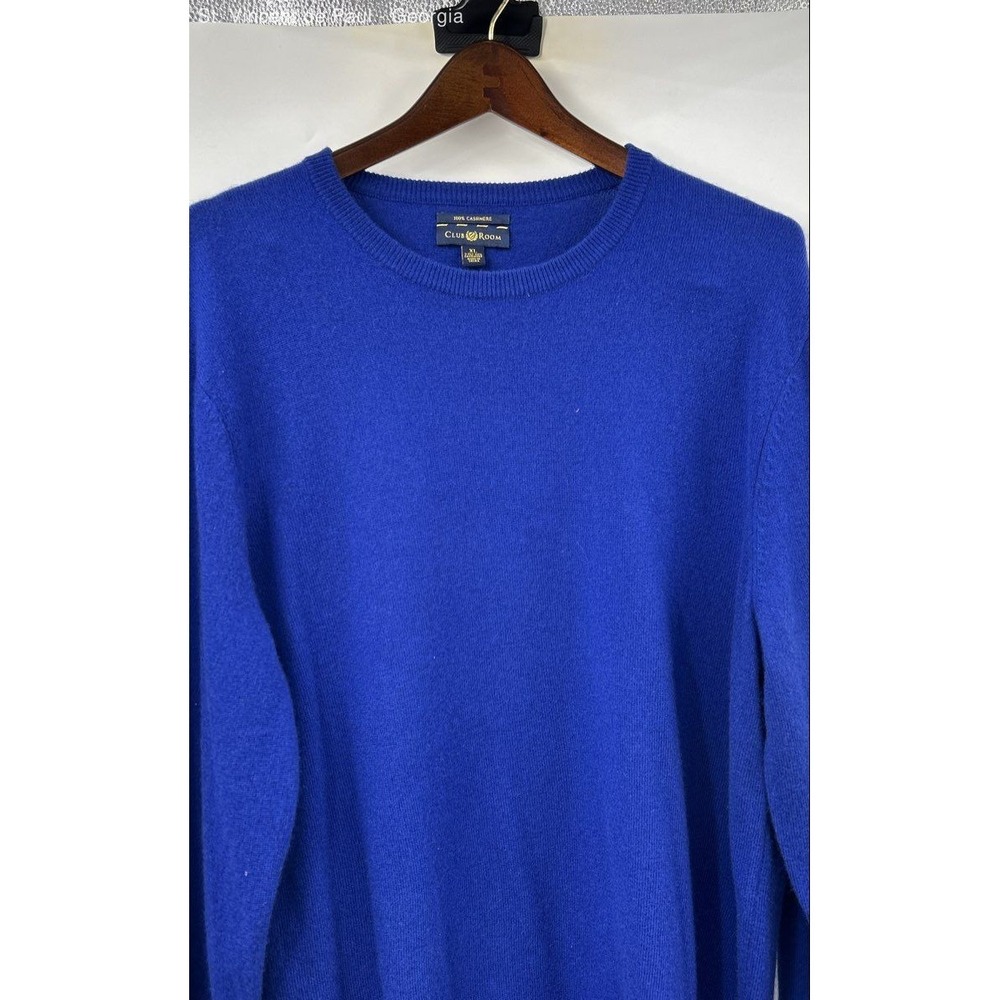 Club Room Cashmere Sweater Pullover Men's Size XL Blue Business
